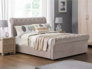 Colorado Cream King Size Sleigh Bed – Available All Colours